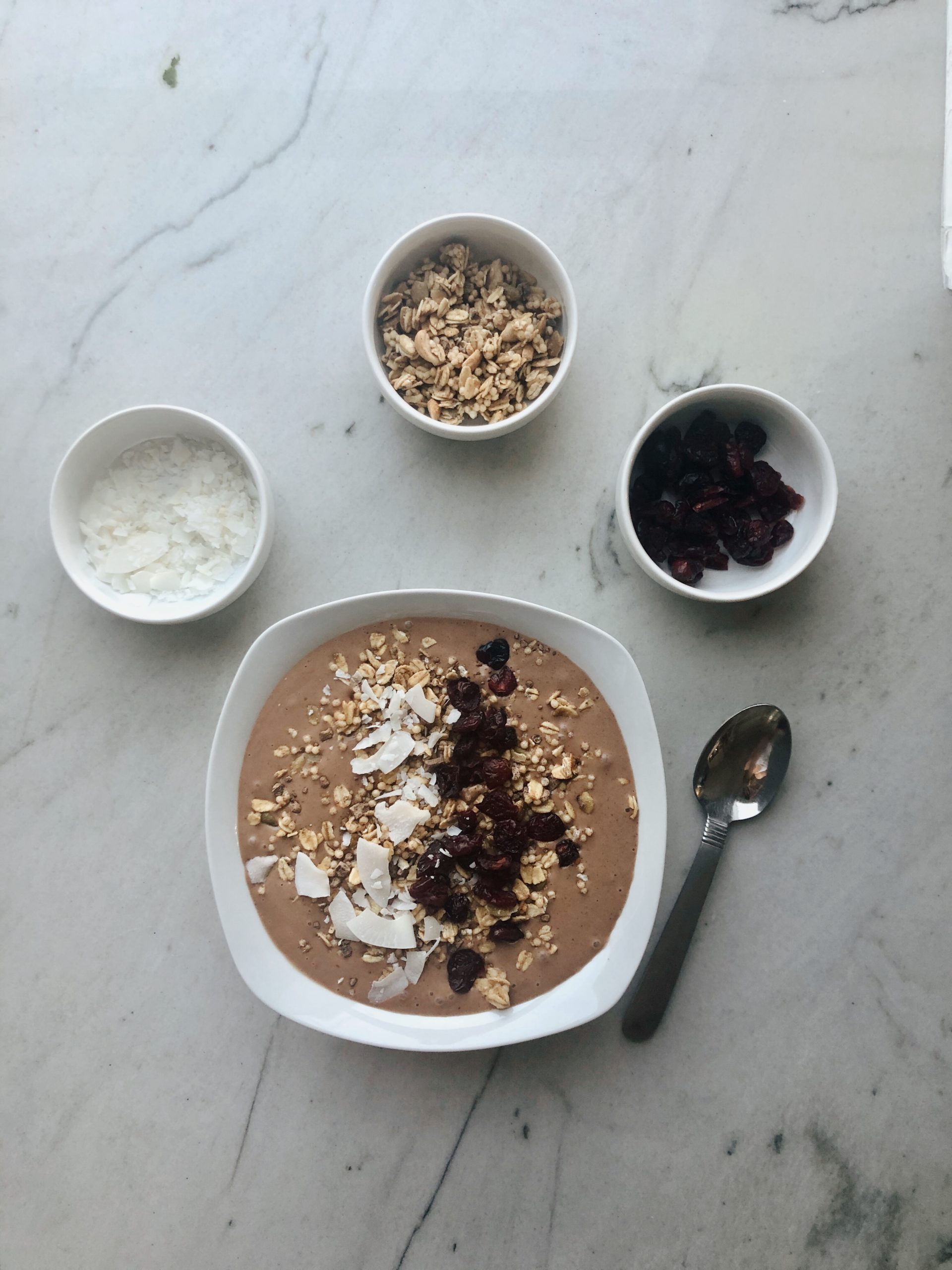 Decadent Almond Butter Cacao Smoothie Bowl